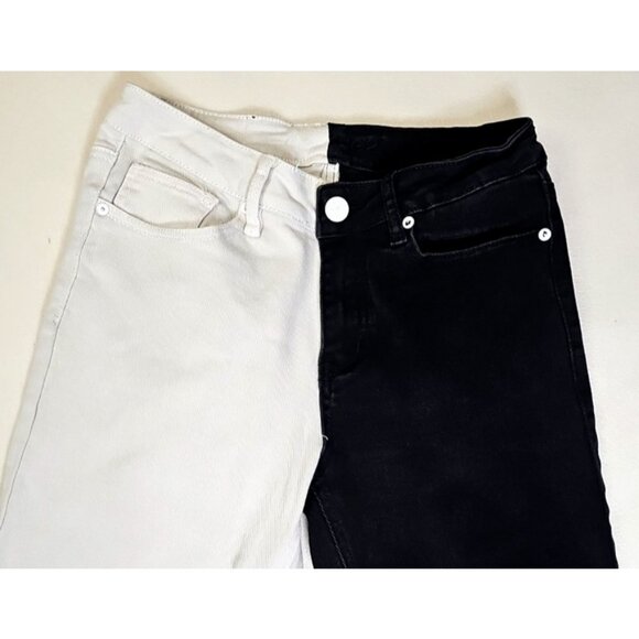 Rue21 Mens Skinny Jeans 30x32 Black White Supreme Flex Skinny Distressed rn70829 - Picture 2 of 6